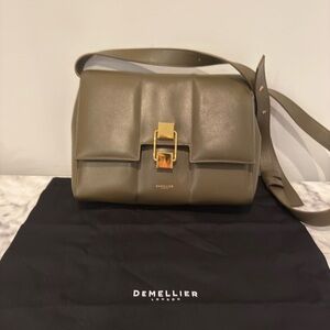 DeMellier Alexandria Leather Crossbody with Gold Accent